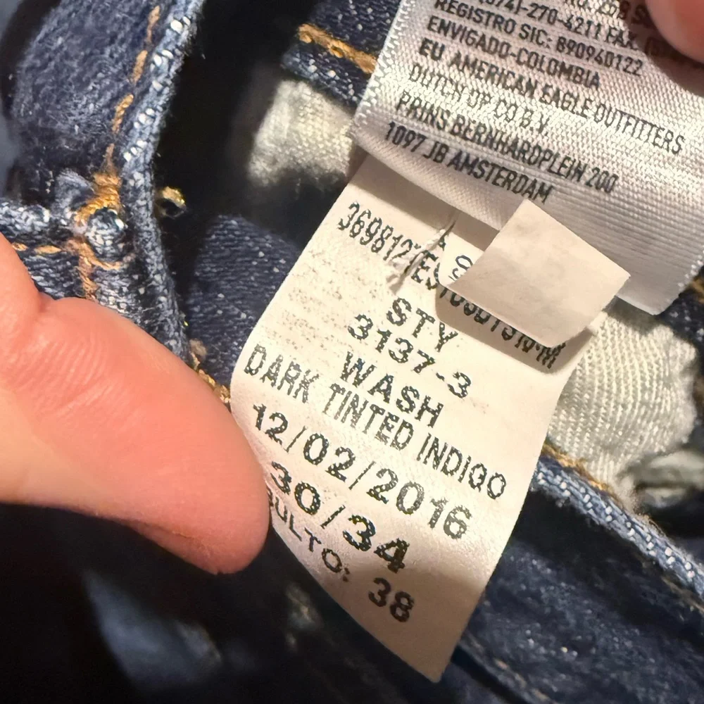 American Eagle jeans men’s 30x34 blue Relaxed Straight cotton comfort